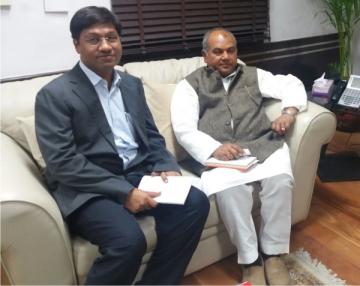 ITRC Chairman & Founder, CA Rizwan khan With MrNarendra Singh Tomar  Honorable Minister of Steel & Mines