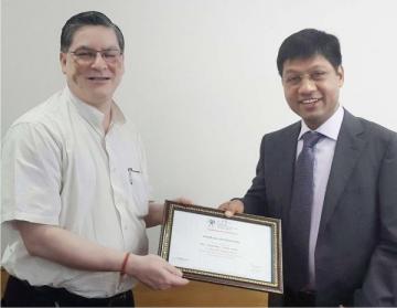 ITRC Recieves Certificate For NSDC Training Partner From Mr Dilip Chenoy NSDC CEO & MD